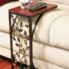 Leaf Scroll Side Sofa Tray Snack Table