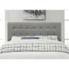 Contemporary Button Tufted Headboard in Grey Upholstered