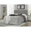 Full size Contemporary Button Tufted Headboard in Grey Upholstered