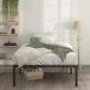 Twin High Metal Platform Bed Frame with Under bed Storage Space