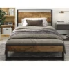 Twin Platform Bed Frame with Wood Panel