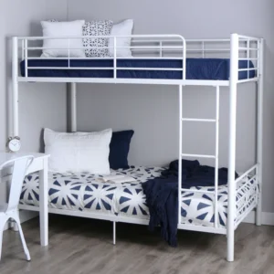 Twin over Twin Sturdy Steel Metal Bunk Bed