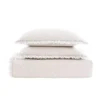 Full Queen White Farmhouse Microfiber Diamond Quilted Bedspread Set Frayed