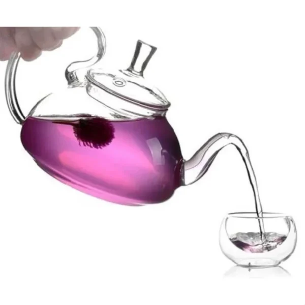 Piece Glass Teapot Set with Glasses Warmer