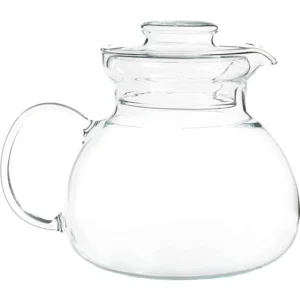 . Quart Stovetop Clear Glass Teapot Kettle with Lid