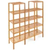 Wood Shelf Bookcase Plant Stand Shelving Unit